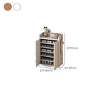 Bambusa 7-tier/6 Tiers/8-tier Shoe Displays with Horizontal Sloping Shelves and Dustproof Cover