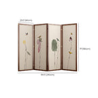 Cocoa Translucent Indoor Foldable Temporary Wall Divider with Gauze, 3/4 Panels, Standalone