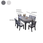 Simplistic Circular-shaped Dining Table with Slate Tabletop and Fold-away Leaf