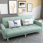 Square Arm Modern Storage Sofa with Biscuit Back Convertible Sofa for Living Room