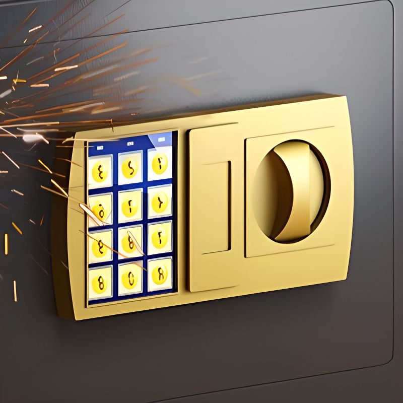 Steel Security Safe with Battery, Pry Resistant, Lockable with Keys and Interior Lining