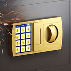 Steel Security Safe with Battery, Pry Resistant, Lockable with Keys and Interior Lining