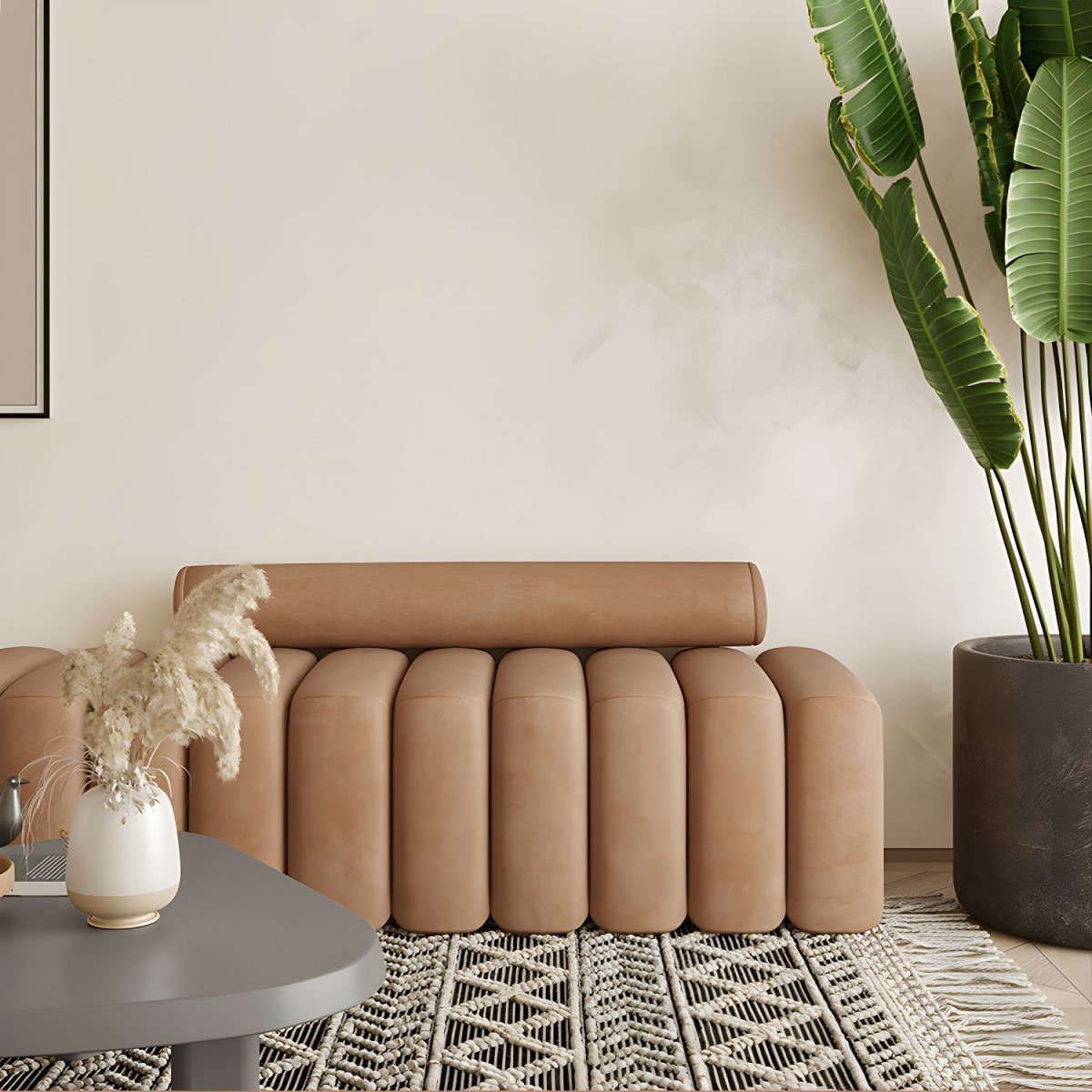 Armless Sofa 14.96" H * 19.69" W Contemporary Sofa for Living Room
