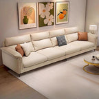 Modern Water Resistant Dove Grey/Chalk Solid Color Sofa Couch/Loveseat/Single Sofa with 4 Pillows/3 Pillows/2 Pillows for 3 Person/4-seater/5 Person