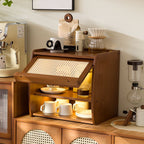 Sideboard with 2 Shelves, Uncovered Storage, and 1 Door