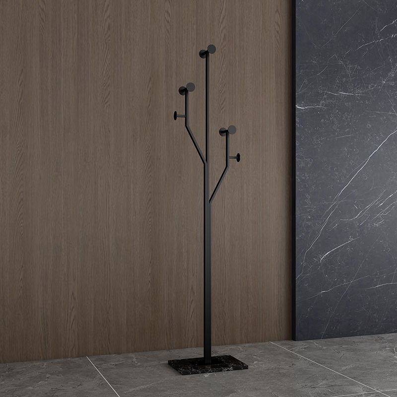 Contemporary Alloy Coat Rack with Metal Hook