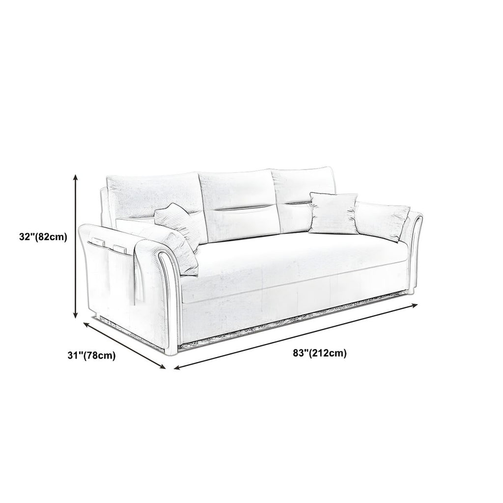 Fabric Sofa Bed Settee Furniture Flared Arm Latex Filled Sofa