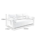Fabric Sofa Bed Settee Furniture Flared Arm Latex Filled Sofa