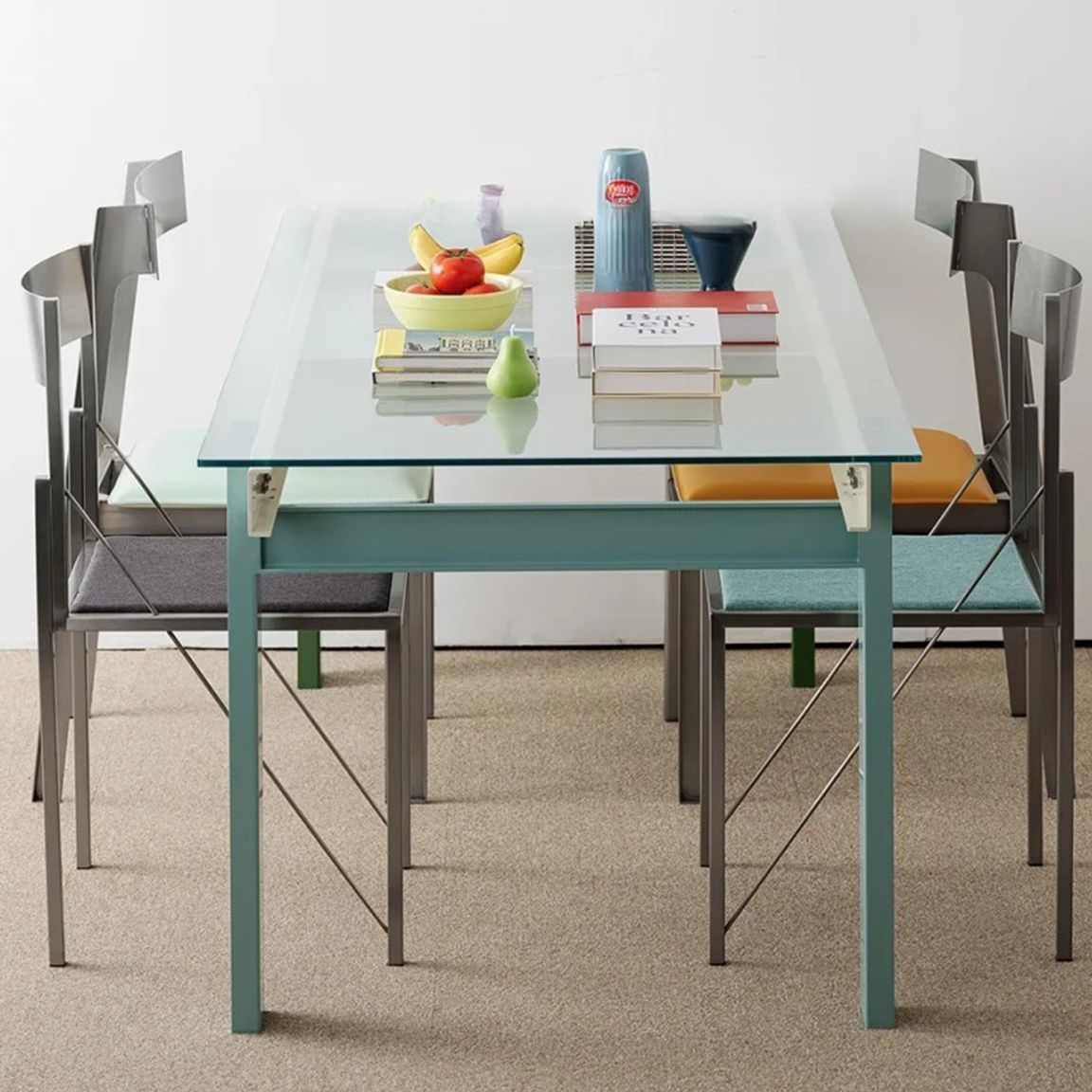 Trendy Glass Table with Clear Top and Legs Base, Seating for 6/4/10, Anti-Fouling Glass