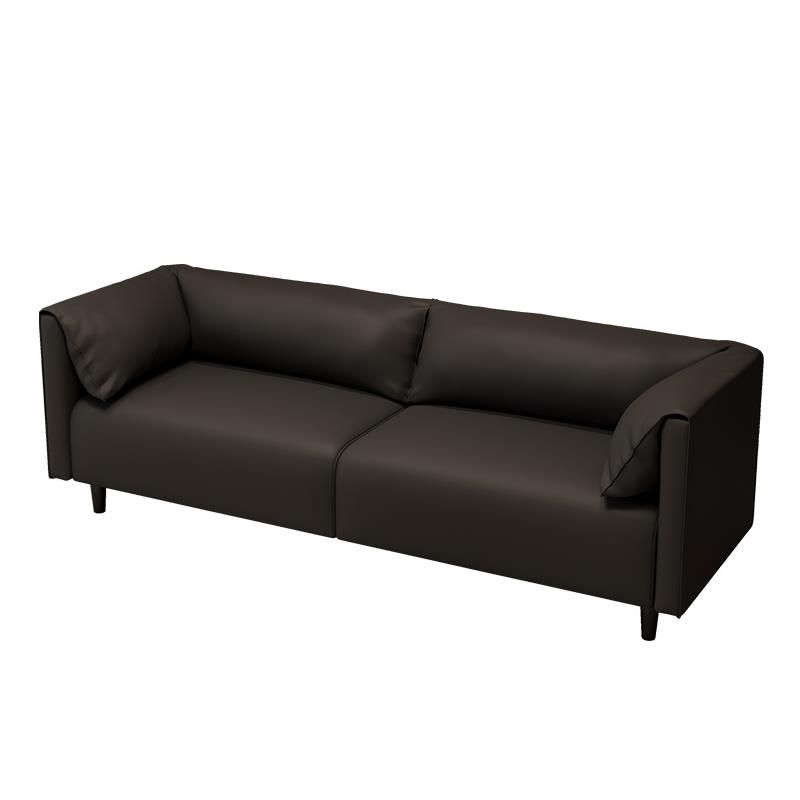 Modish Solid Color Scratch-durable/Water Resistant Loveseat in Gray/Emerald Green/Off-White, 2-seater
