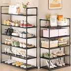 Modern Rectangle Ink Metal 21-30 Pairs/11-20 Pairs/1-10 Pairs Shoe Rack for Drawing Room with 7 Shelves/6 Shelves/4 Shelves