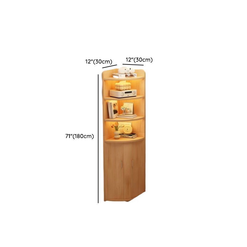 Nook Detached Accent Cabinet with Damp-proof Closet, 4 Exterior Shelves, Grip Bars, and Chalk Top