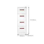 Modern Steel Vertical Filing Cabinet with Lock, Drawers & Self-Close Glides