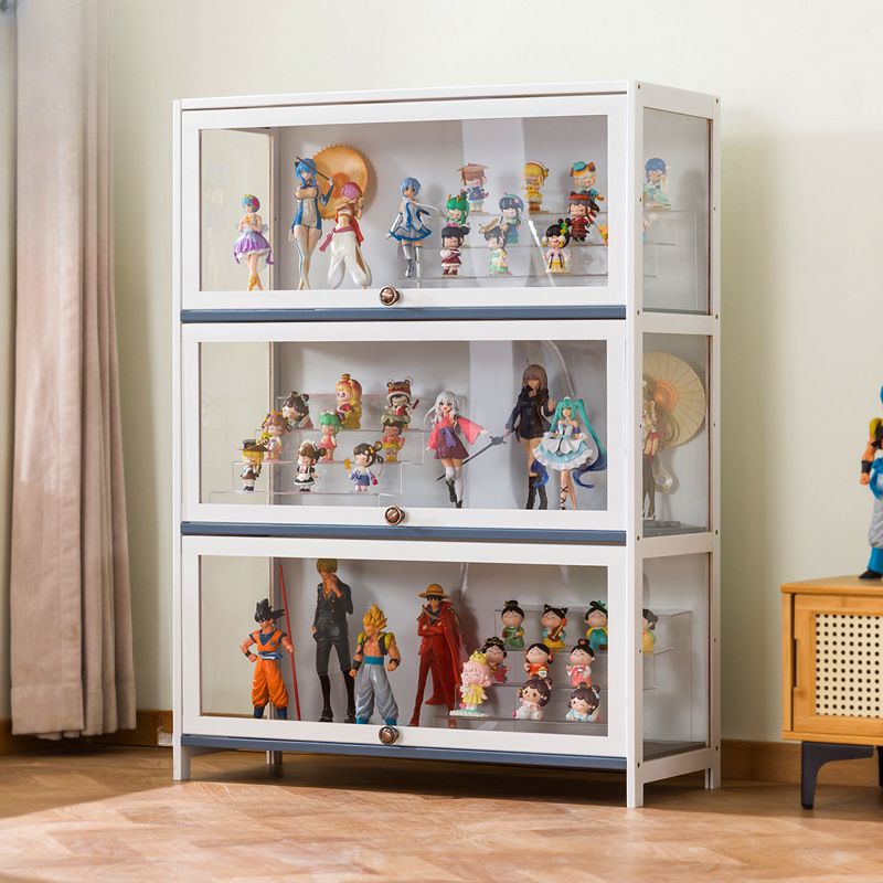 Bambusa Flooring Curio Cabinet with Stockroom, 4 Cabinets/3 Cabinets/2 Cabinets, 4 Shelves/3 Shelves/2 Shelves, 4 Doors/3 Doors/2 Doors