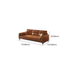 Modish Solid Color Stain Resistant Standard Sofa/Loveseat in Auburn, 3-Seater/4-Seater/5 Person with 2 Pillows