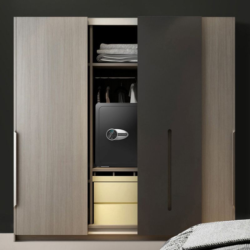 Steel Security Safe with Battery, Pry Resistant, Lockable, and Shelves Included