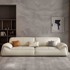 Contemporary Modern Solid Color Stain Resistant Standard/Single Sofa in Off-White, Seats 3/6/5 with 3/1 Pillows
