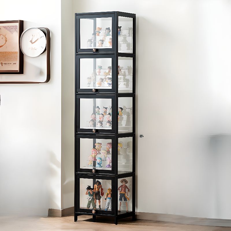 Bambusa Flooring Curio Cabinet with Stockroom, 4 Cabinets/3 Cabinets/2 Cabinets, 4 Shelves/3 Shelves/2 Shelves, 4 Doors/3 Doors/2 Doors