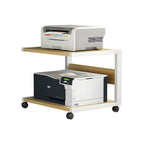 Ultra-Functional Compact Printer Stand with Locking Casters, Wood Material, Limited Warranty
