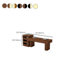 Display Table with Locker Feature, Rectangular Shape, Black/Sepia/Beige Base, Tempered Glass Top, 30 to 39 in Height, Unfinished Finish, and 20 to 29 in Desk Width