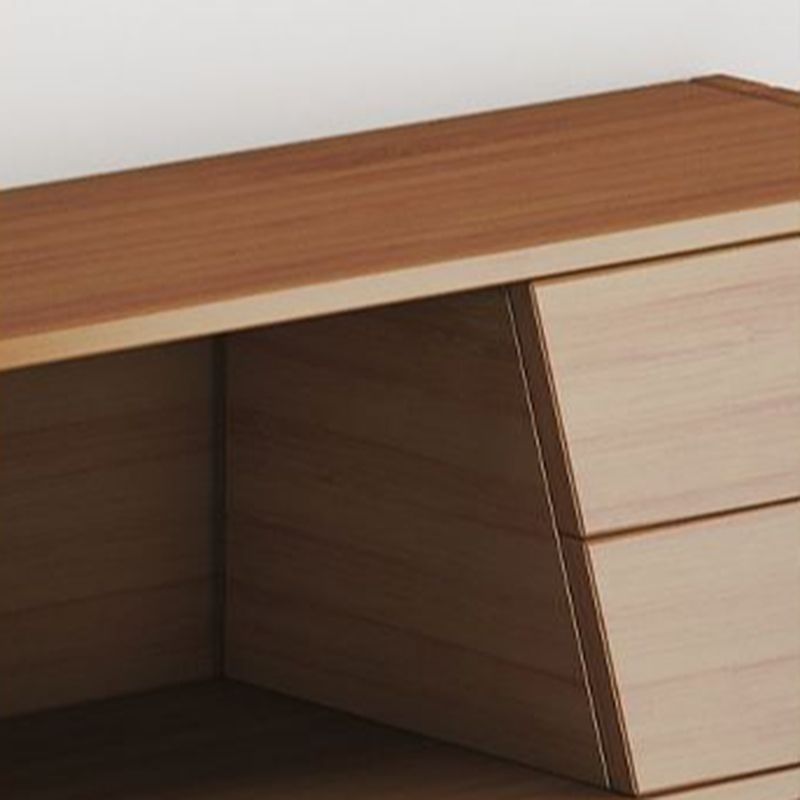Auburn Modern Simple Style Bamboo Sideboard with 2 Drawers, Narrow Design, 1 Shelf, and 3/2 Doors