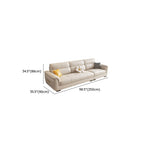 Modish Solid Color Water Resistant Standard Sofa in Chalk, Seats 3/4-seater/5 Person with 3 Pillows