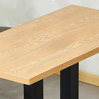Veneer Dining Table with Pedestal Base, Rainproof Durability, Square Top for 2-seater