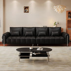 Drawing Room Standard Sofa in Light Gray/White/Light Brown with Armrest and 4 Pillows