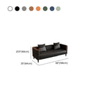 Standard Sofa/Loveseat/Single Sofa in Synthetic Leather, Available in Grey/Dark Blue/Light Green with Arm
