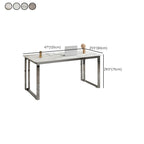 Easy Assembly Writing Desk with Heat Resistant Sleigh Base, Light Gray/Chalk Slate Top, Unattached with Foot Pad