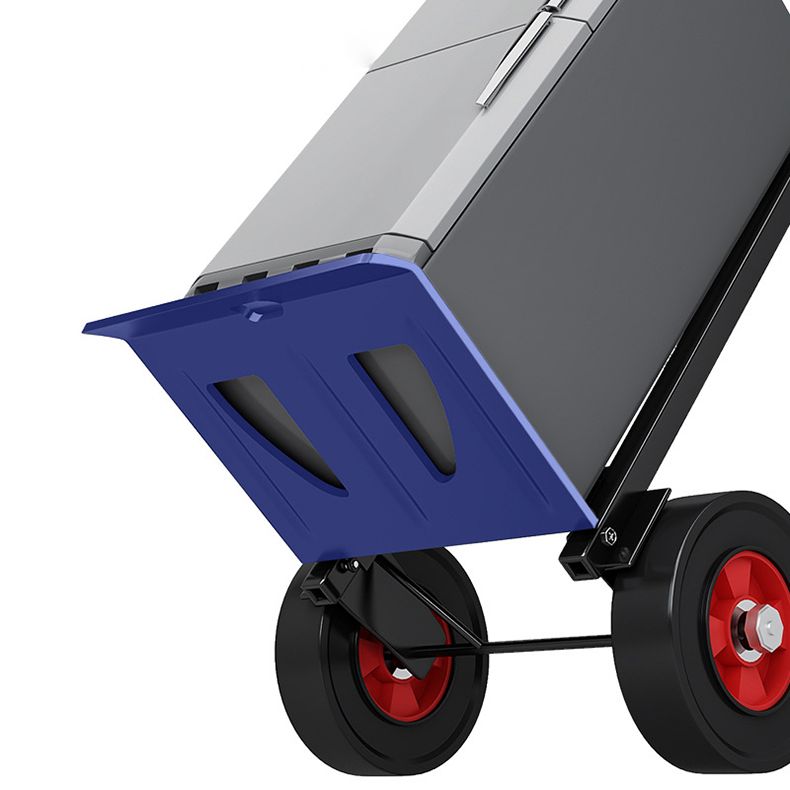 Adult Folding Rolling Cart with Storage Tray, Casters & Handle, Black Metal Frame