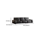 Modish Solid Color Stain Resistant Standard Sofa/Loveseat in Black for 4-seater/3-seater/2