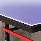 Dual-Tone Cerulean/Olive Green Indoor/Outdoor Ping Pong Table with Synthetic Laminate and Paddle