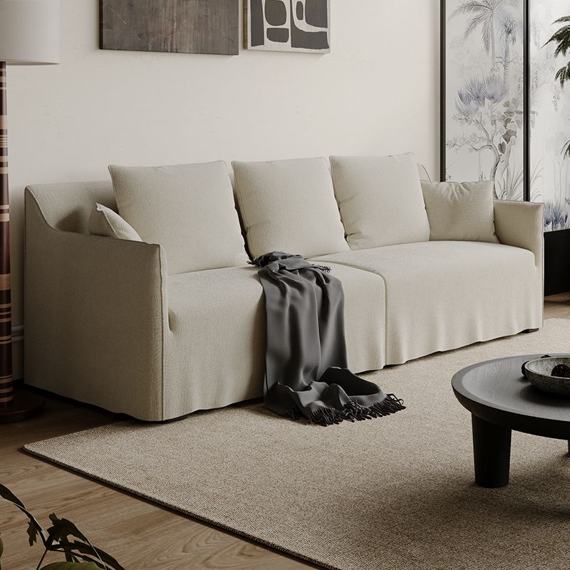 Standard Sofa/Loveseat in Light Gray/Emerald Green/Beige with Dressmaker Skirt and 5 Pillows
