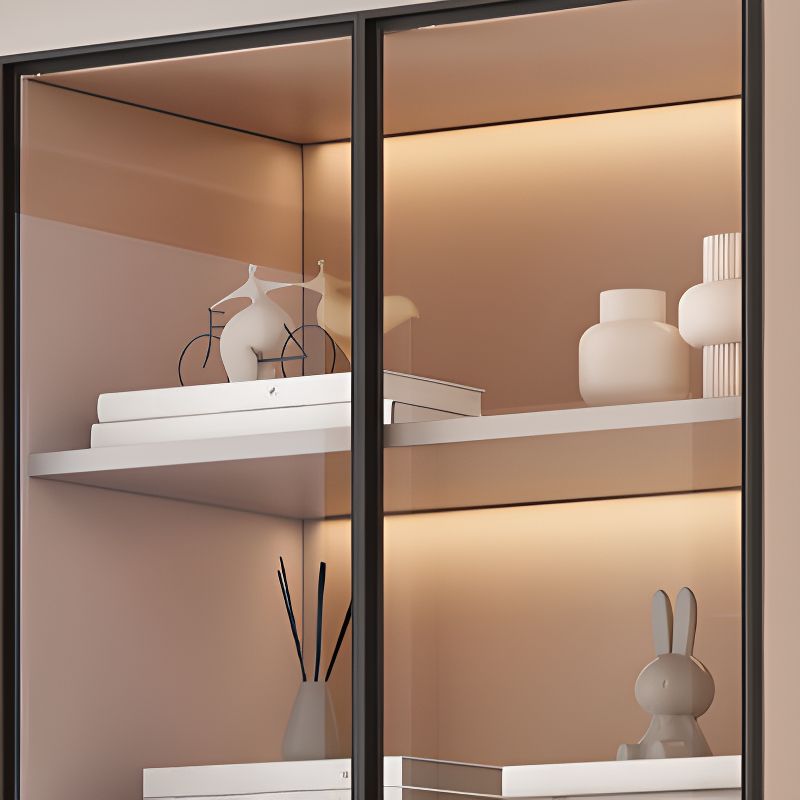 Light Gray Flooring Display Stand/Kitchen Cupboards with Multiple Shelves