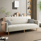 Standard Sofa/Loveseat in Cotton Linen with Light Gray/Cerulean/Olive Green Upholstery and Arm