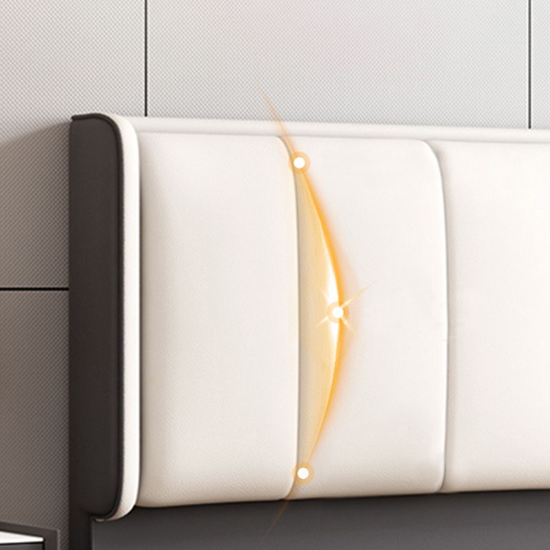 Trendy Panel Headboard in Natural Wood with No Distressing, Rectangle Shape for Twin XL/Full/Queen Bed, Featuring Sponge Upholstery Fill and Standard Height