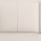 Trendy Panel Headboard in Natural Wood with No Distressing, Rectangle Shape for King/Queen/Full Bed, Featuring Sponge Upholstery Fill and Standard Height