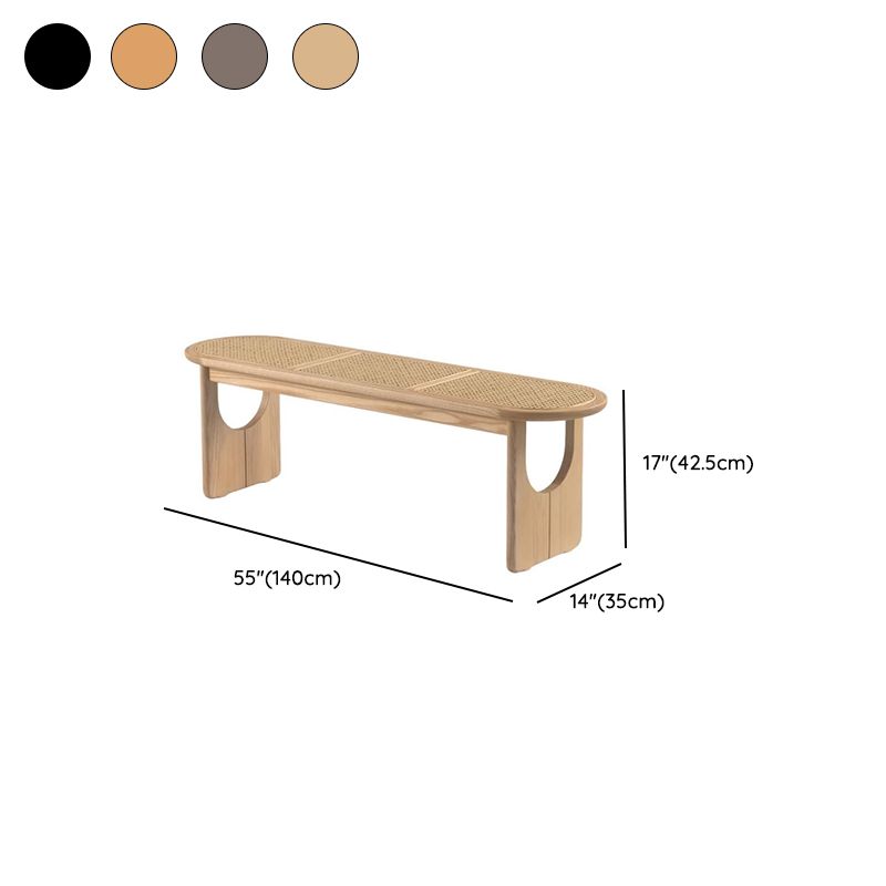 Trendy Cane Solid Color Indoor Bench Seat