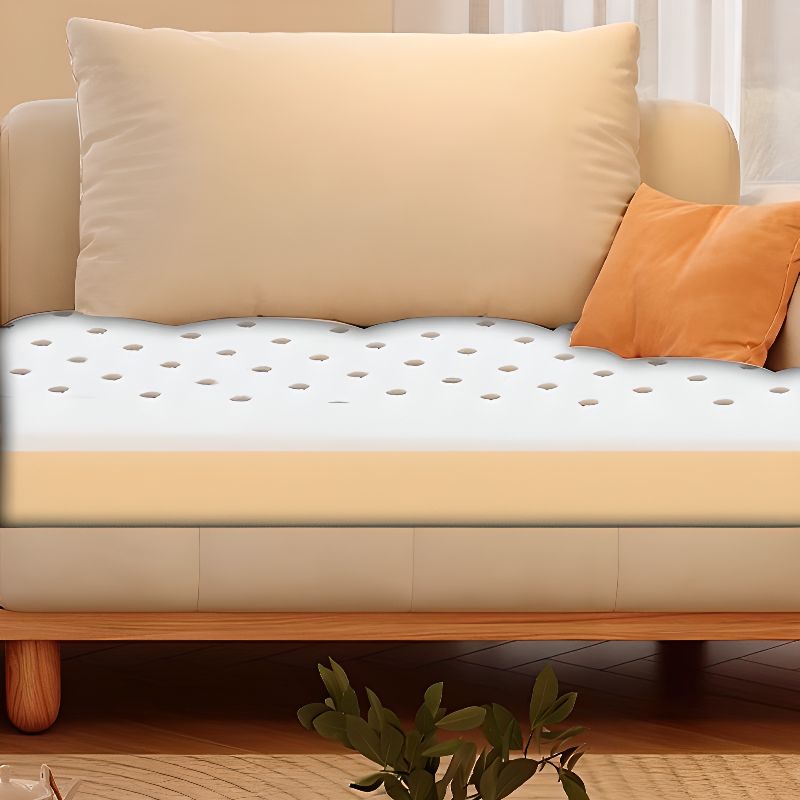 Stylish Flannel Standard Sofa in Dove Grey/Sage/Amber Color with Armrest
