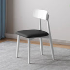 Casual Drawing Room Armless Chair with Ventilated Back, Padded Upholstery, Natural Wood Legs, and Foot Pads
