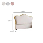 Trendy Panel Headboard in Natural Wood with No Distressing, Camelback Shape for King/Queen/Full Bed, Featuring Sponge Upholstery and Standard Height