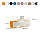 Rectangular Beige/Orange/Pink Manufactured Wood Top Reception Desk with Hutch, Keyboard Tray and Cable Management