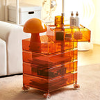 Plastic Solid Color Tool Roll Cart with 5 Drawers for All Ages