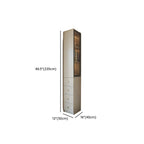 Detached Scratch-immune Accent Cabinet with Glazed Door, Grip Bars, Off White Top, Soft Close Drawer, and Stain Resistant Finish