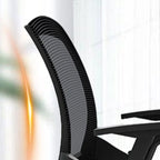 Contemporary Compact Ventilated Back Training Chair/Side Chair With Arms and Metal Frame for Tile Flooring