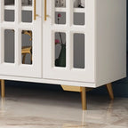 Casual Composite Wood Combo Dresser with 4/5/3 Drawers, Hutch, 2 Interior Shelves, Horizontal