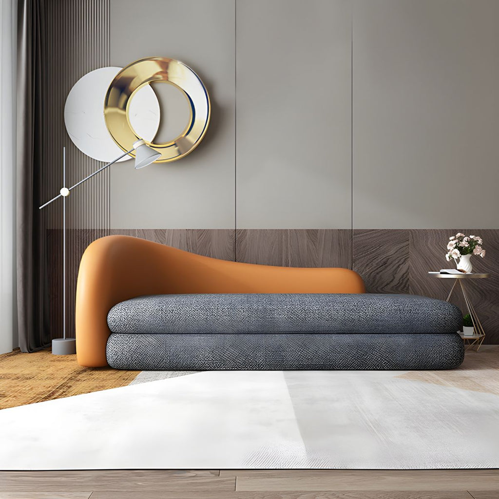 Ultra-Modern Tight Back Sofa 30.71"High Curved Tuxedo Arm Sofa for Apartment