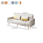 Modern Wood Frame Sofa with Anti Cat Scratch Fabric and Pillow Back