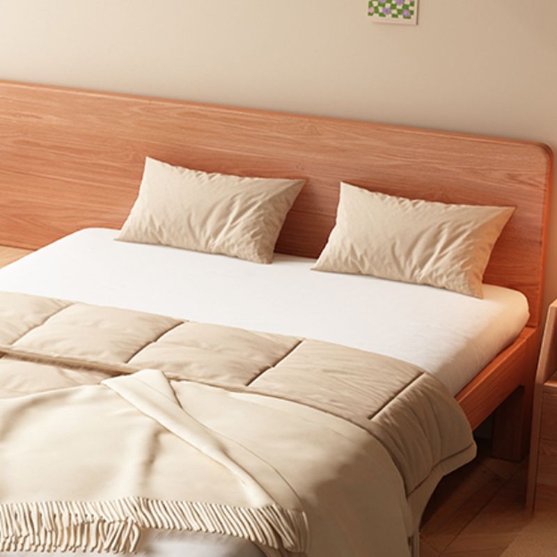 Trendy Panel Headboard in Natural Wood with No Distressing, Rectangle Shape for Full/Twin XL/Twin Bed, Bed Frame Mounted with Low Height